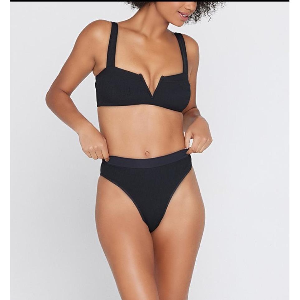 Pointelle Ribbed Lee Lee Bikini Top image