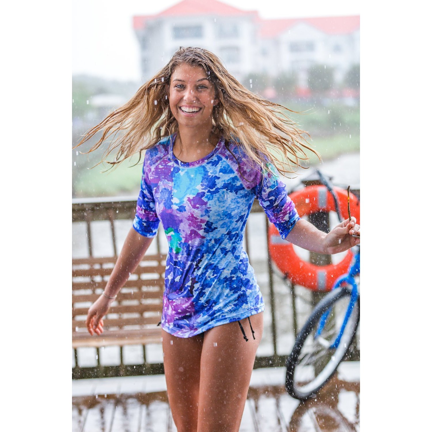 On The Mediterranean Rashguard Top Upf 50+ image